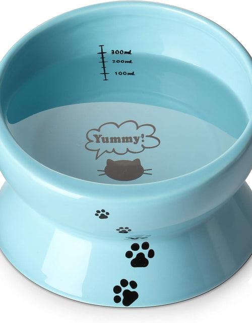 Load image into Gallery viewer, Elevated Cat Food Bowl, Raised Pet Food and Water Bowl, Cat and Small Dog Bowl, Tilted Ceramic Cat Water Bowl No Spill,15Oz, Dishwasher Safe
