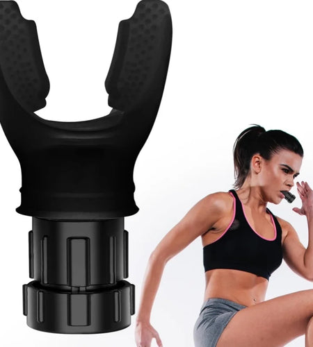 Silicone Breathing Fitness Exercise Equipment Portable Throat Adjustable Resistance Breathing Exercise Device