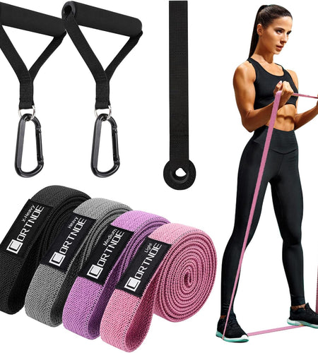 Fabric Long Resistance Bands - Pull up Bands Pull up Assistance Bands Long Workout Bands with Handles, Exercise Bands for Working Out