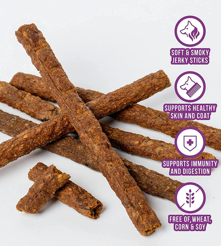 Jerky Dog Treats - Premium Beef, Chicken, & Duck Jerky Sticks for Dogs Variety Packs - Healthy and Natural Jerky Treats Grain Free Made in the USA