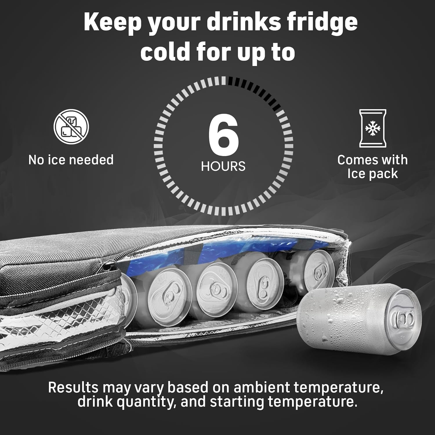 Frostbox Golf Bag Cooler and Ice Pack - Small 6 Pack Golf Beer Cooler - Hidden and Fits Discreetly in Golf Bag - Covert Insulated Golf Cooler Bag Sleeve - Golf Accessories for Men & Christmas Gift