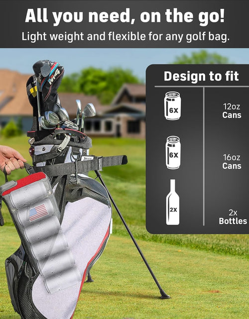 Load image into Gallery viewer, Frostbox Golf Bag Cooler and Ice Pack - Small 6 Pack Golf Beer Cooler - Hidden and Fits Discreetly in Golf Bag - Covert Insulated Golf Cooler Bag Sleeve - Golf Accessories for Men &amp; Christmas Gift
