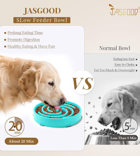 Slow Feeder Dogs Bowl for Large Dogs,Anti-Gulping Pet Slower Food Feeding Bowls Stop Bloat,Preventing Choking Healthy Design Dogs Bowl