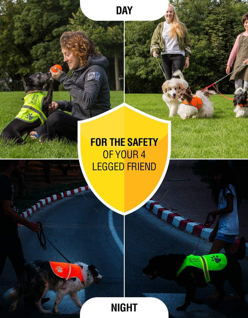 Load image into Gallery viewer, Upgraded Reflective Dog Vest. Hi-Visibility, Fluorescent Blaze Orange Dog Vest Helps Protect Your Best Friend. Safeguard Your PUP from Motorists &amp; Hunting Accidents, on or off Leash by
