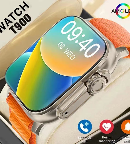 T900Ultra Smartwatch Bluetooth Talk Smartwatch Message Alert Heart Rate Monitor Sports Watch for Android IOS Men Women