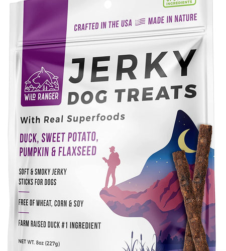Jerky Dog Treats - Premium Beef, Chicken, & Duck Jerky Sticks for Dogs Variety Packs - Healthy and Natural Jerky Treats Grain Free Made in the USA