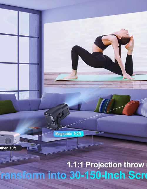 Load image into Gallery viewer, HY320 Android11 4K HD Projector Wifi6 Allwinner H713 390ANSI BT5.0 1920*1080P Outdoor Portable Projetor Upgrated HY300
